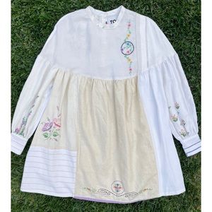 TOWN Clothes Patchwork Salima Babydoll mini dress